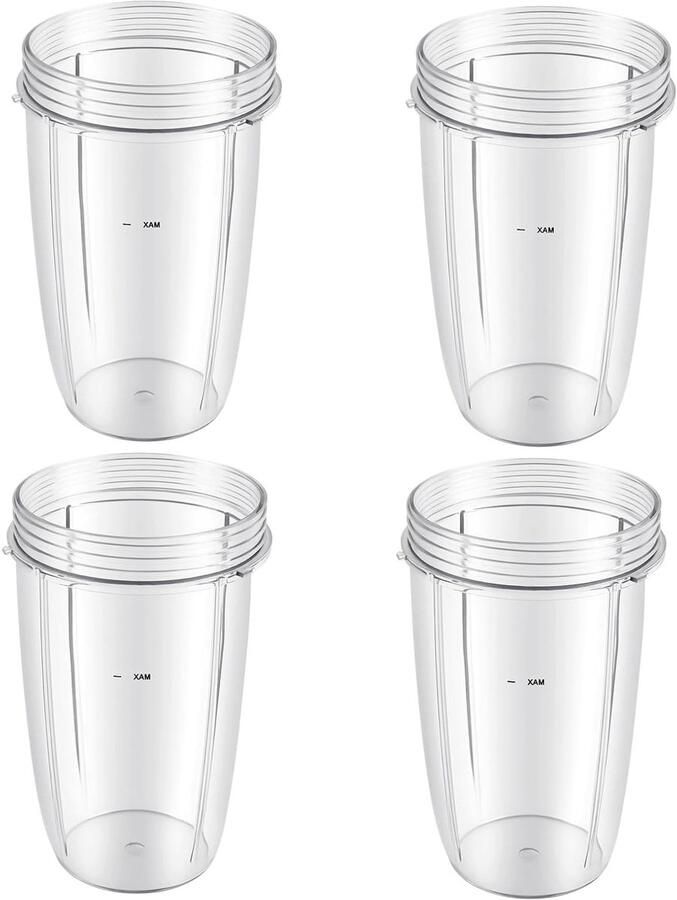 Vervangende blenderkopjes 4-pack voor 600W en 900W blenders sapcentrifuge bekers en accessoires