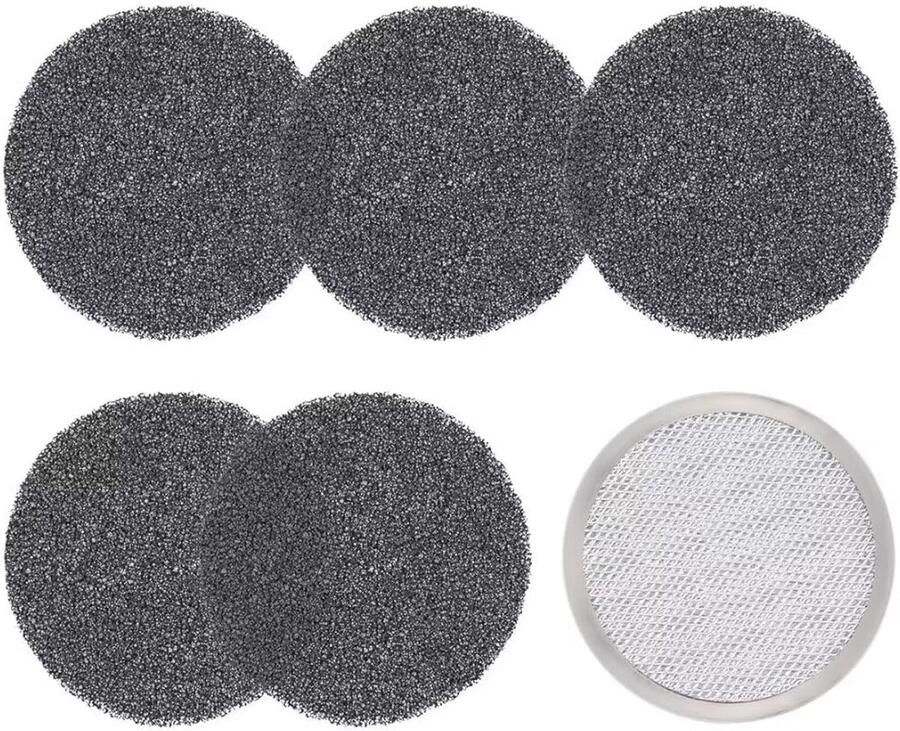 Vervangende filterset YYCF-MH02 voor afzuigkappen 6 stuks incl. actieve koolstoffilter en 3-laags aluminiumfilter