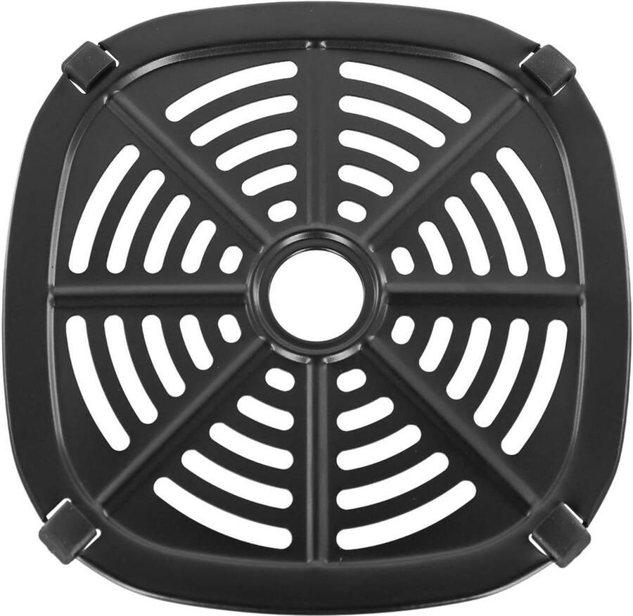 Vervangende Grillpan Airfryer Crisperplaat Gezond Koken Verbeterde Luchtcirculatie 175 x 175 cm Zwart