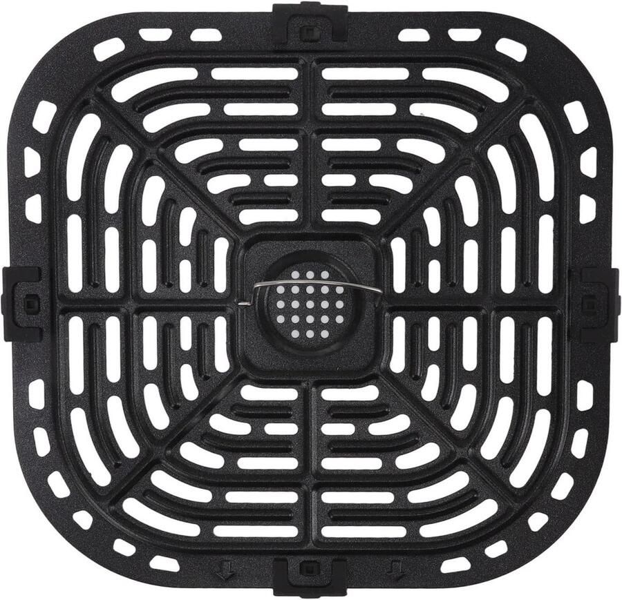 Vervangende Grillpan Roestvrij Staal 94x91 Inch Geschikt voor Vierkante Friteuse Non-stick Luchtfriteuse Bak met Pakking Accessoires Grillplaat