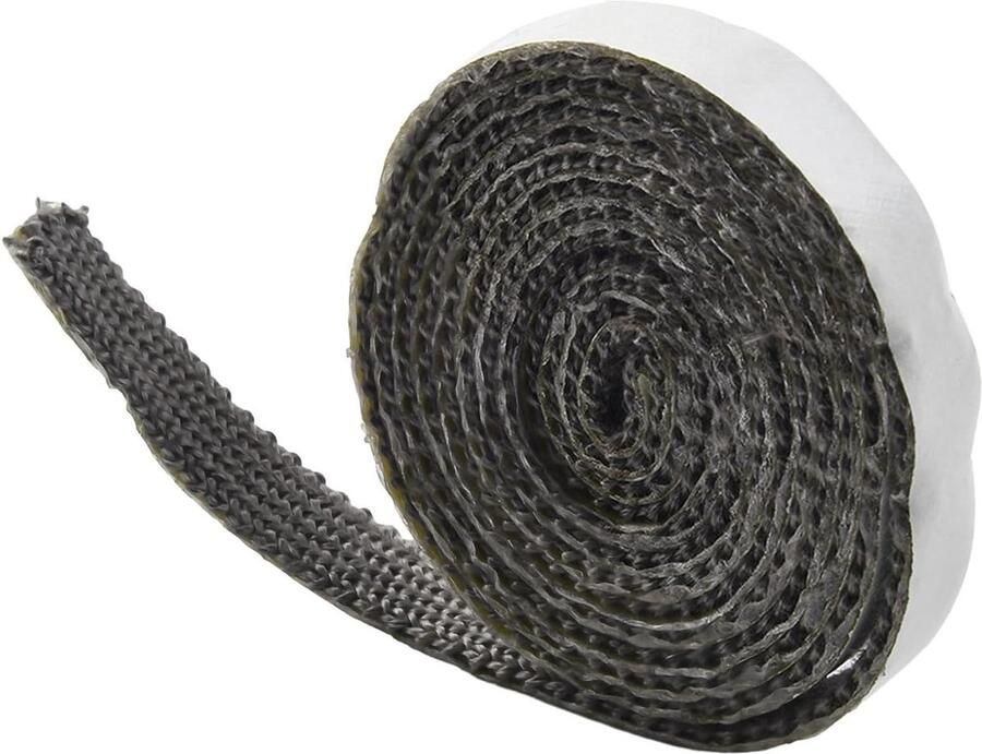Vervangende Kabelpakking Glasvezel Touw Oven Afdichting Hoge Temperatuur Bestendig 2 Meter Lengte Zwart