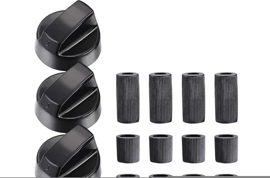 Vervangende Knoppen Oven Bediening Keuken Reparatie Set van Vier 19x17cm Zwart