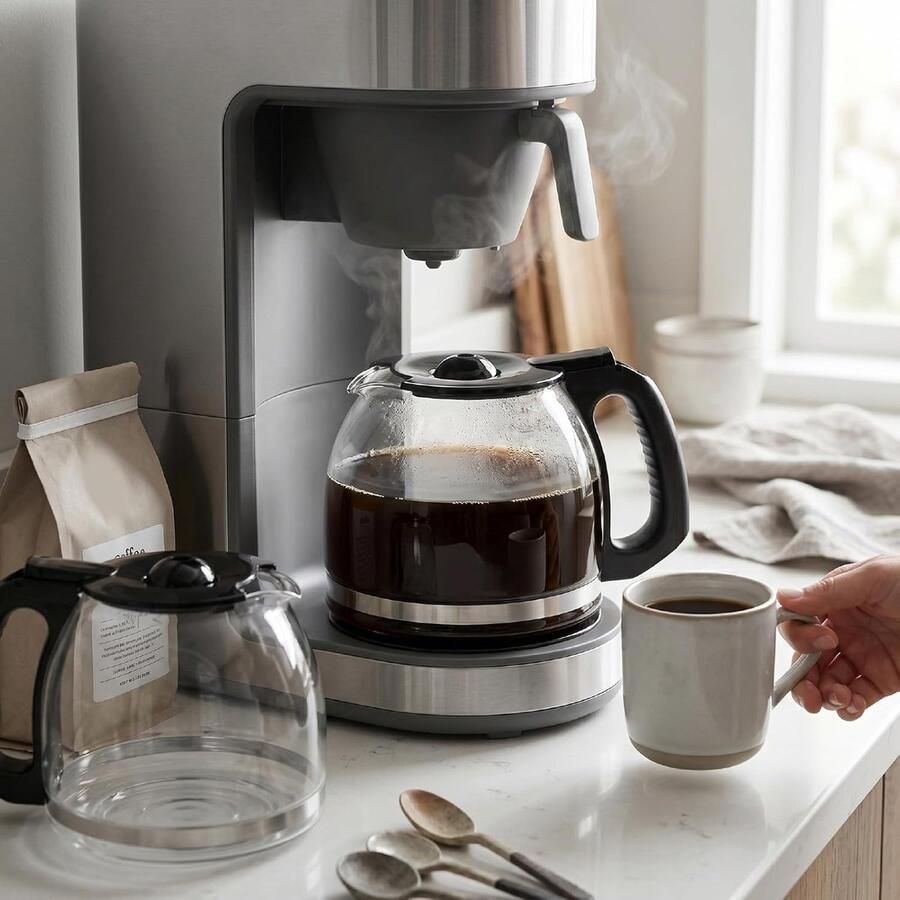 Vervangende Koffiekan Glazen Karaf Koffiezetapparaat Koffie Serveren Vaatwasmachinebestendig 18 Liter Transparant