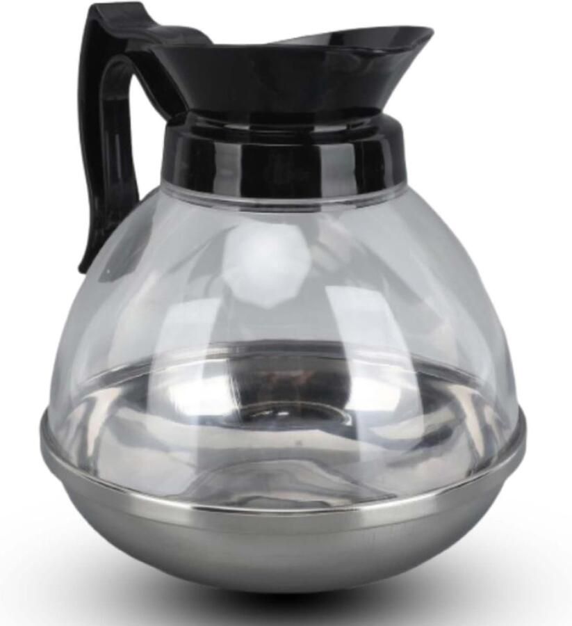 Vervangende koffiekan universele koffiekan met zwart handvat duurzaam en geschikt voor koffiezetapparaten en fornuizen ideaal voor koffie liefhebbers