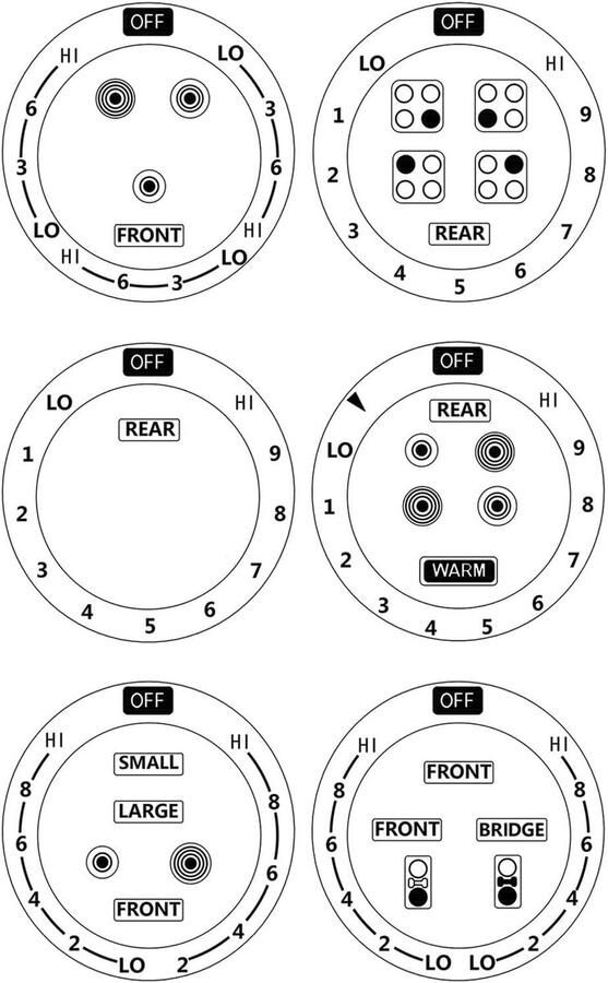 Vervangende Kookplaat Bedieningsknoppen Stickers (6 stuks) voor Fornuis en Oven