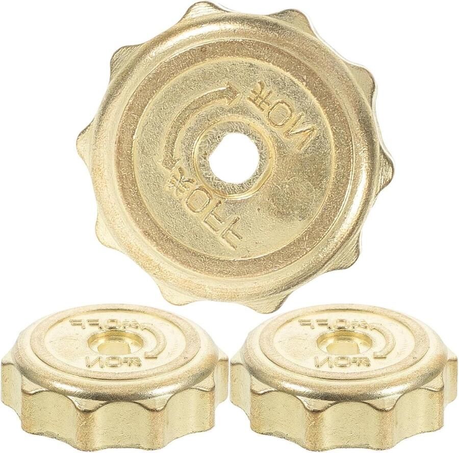 Vervangende Kookplaat Knoppen Halfronde Bediening Nauwkeurige Vlamregeling Robuuste Metalen Constructie Set van 3 Goud