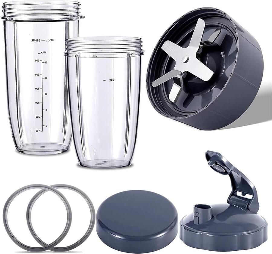 Vervangende Onderdelen Blender Accessoires Smoothies Maken Roestvrij Staal 32oz en 24oz Zwart