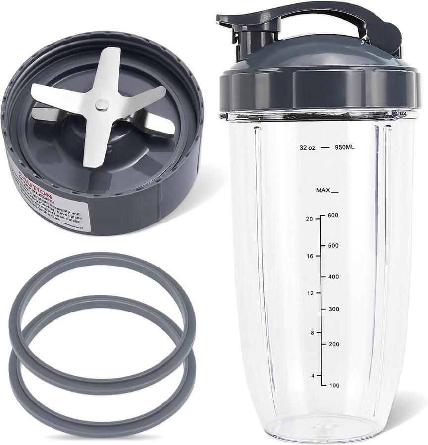 Vervangende Onderdelen voor Blender 5 Stuks Extractormes en 32 Oz Beker
