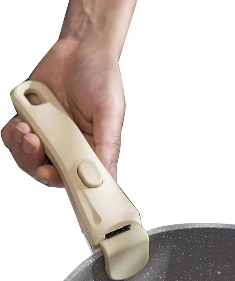 Vervangende Pannengrepen Afneembare Handgrepen Veilig Koken Hittebestendig Verwijderbaar 20.5L x 5.2B cm Wit