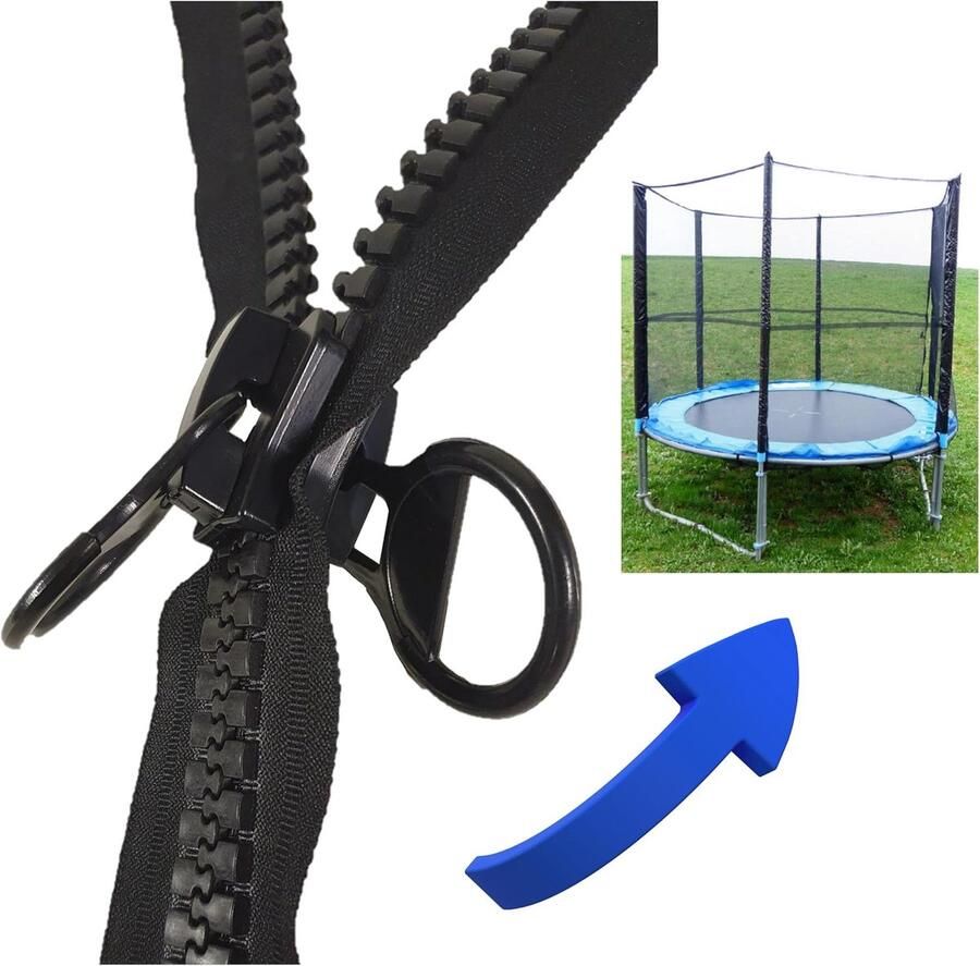 Vervangende ritssluiting dubbele rits aan beide zijden bedienbaar zwart 20 inch (zwart 150 cm)