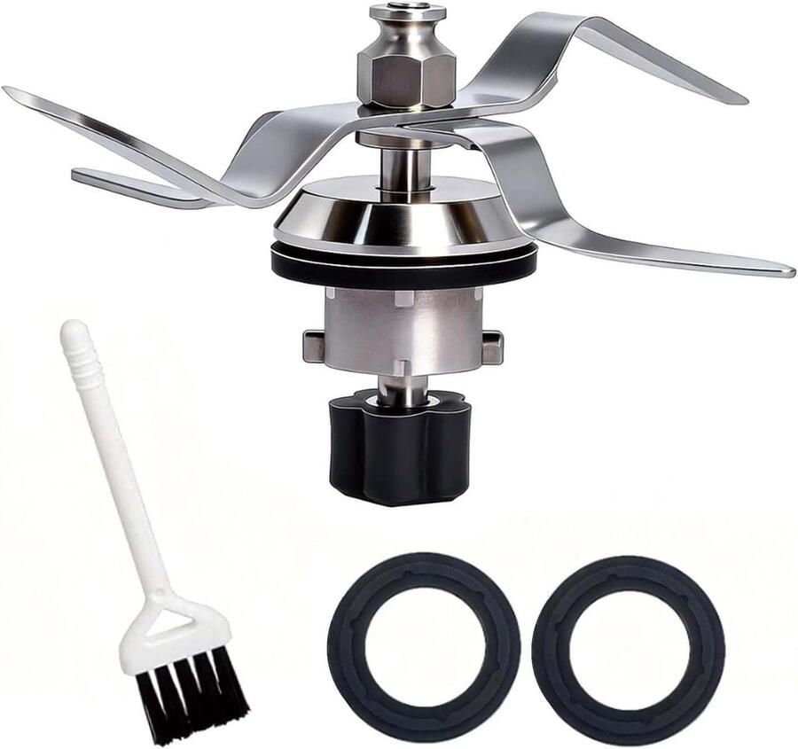 Vervangende Roestvrijstalen Mixmes voor Keukenmachines Inclusief 2 Afdichtringen en 1 Reinigingsborstel Geschikt voor Multifuntionele Foodprocessors Ideaal voor Koken en Bakken