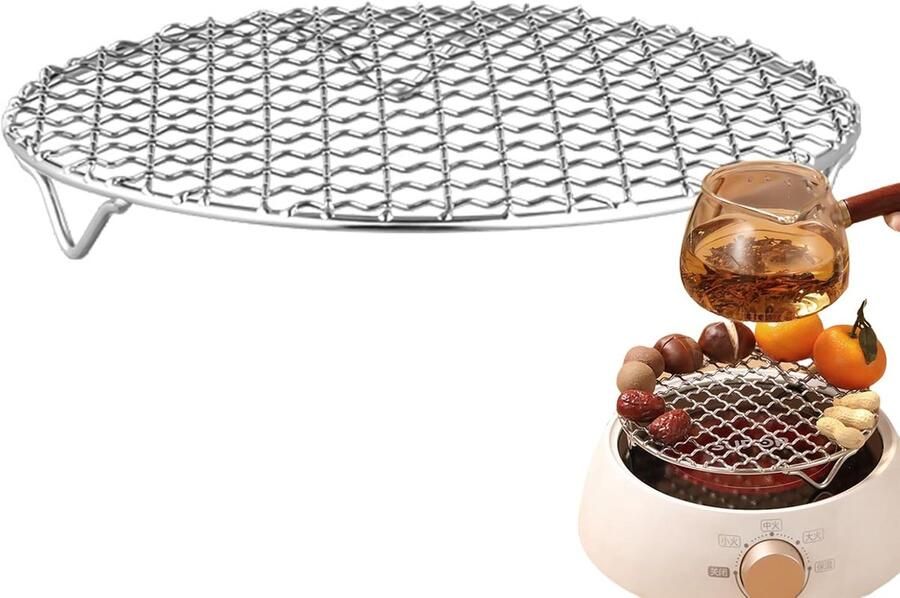 Vervangende roosters Grillrooster gaas Buiten koken Roestvrij staal maten Zilver