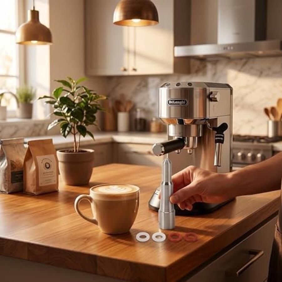 Stainless Steel Stoommondstuk voor Espressomachine – Vervangend Accessoire voor ECP3420 en EC680 – Duurzame Melkopschuimer voor Perfecte Koffieschuim en Hoge Stoomprestaties