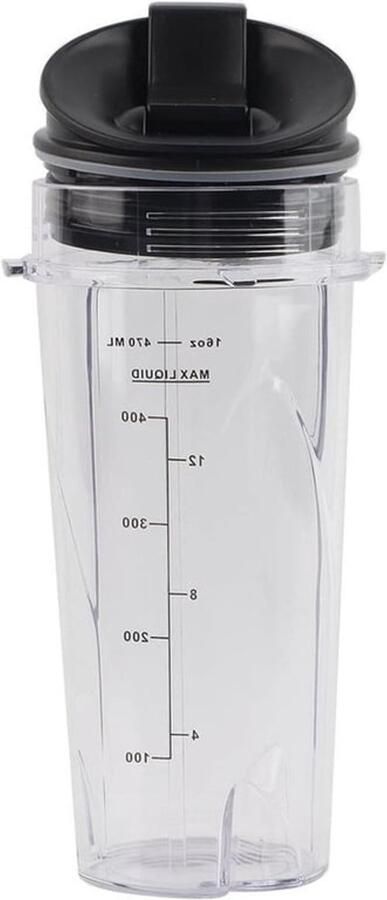 Vervanging Blender Cup Sip & Seal Deksel 16 Oz Professionele Blender Cups Onderdelen Geschikt voor Nutri Ninja Transparant