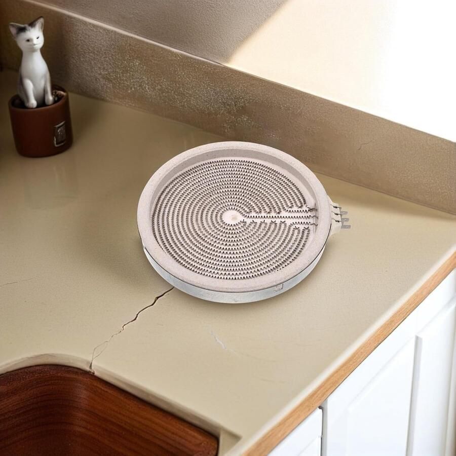Vervanging kookplaat Verwarmingselement spoel Snel water koken Consistente warmteafgifte 20 cm diameter Zilverkleurig