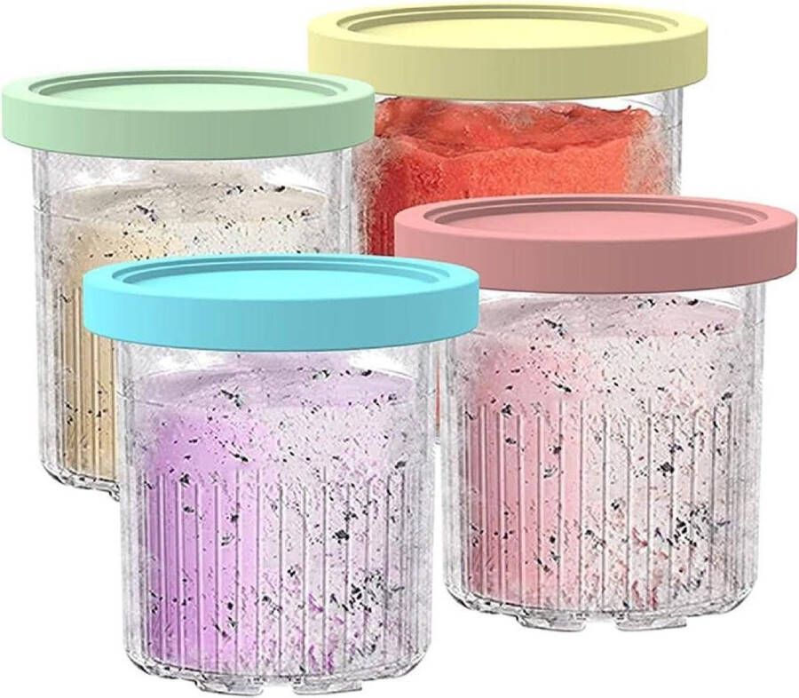 Vervanging Opslag Pot met Deksels voor Nc500 Nc501 Ninja Creami IJsmachines 4 Stuks