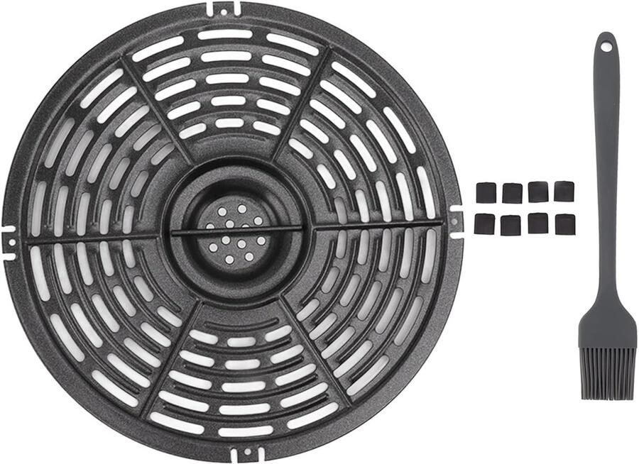 Vervangingsbakje Friteuse Bakvorm Accessoire Gerechten Bereiden Anti-aanbaklaag 22cm Diameter Zilverkleurig - Foto 1