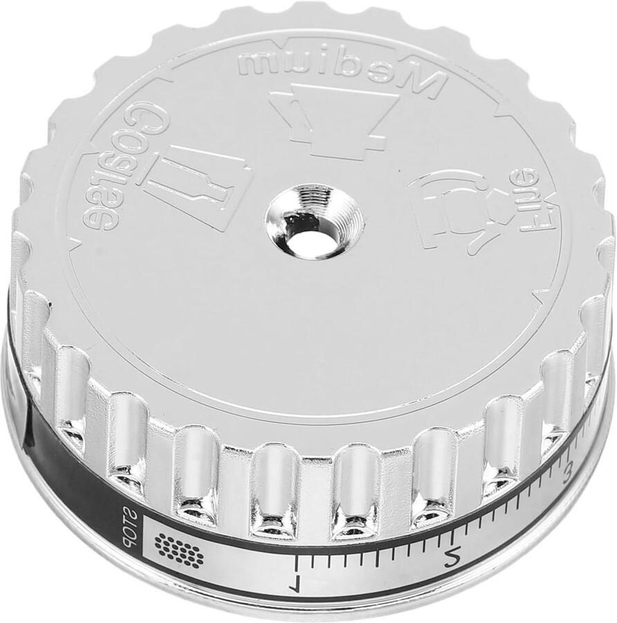 Koffiemolen Knop Maalgraad Regelaar Koffie Malen 8 Maalstanden 58 x 22 cm Zilver
