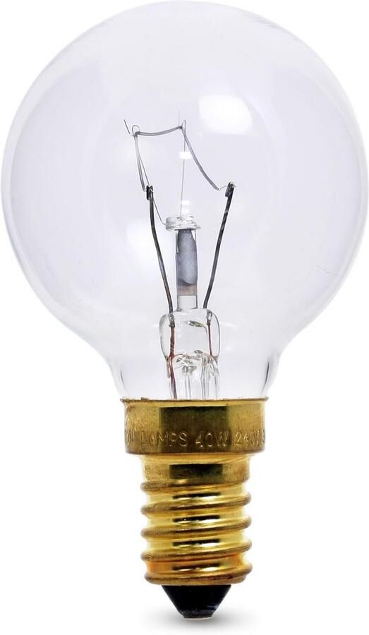 Vervangingslamp E14 40W Kleurloos voor Oven en Hoge Temperaturen