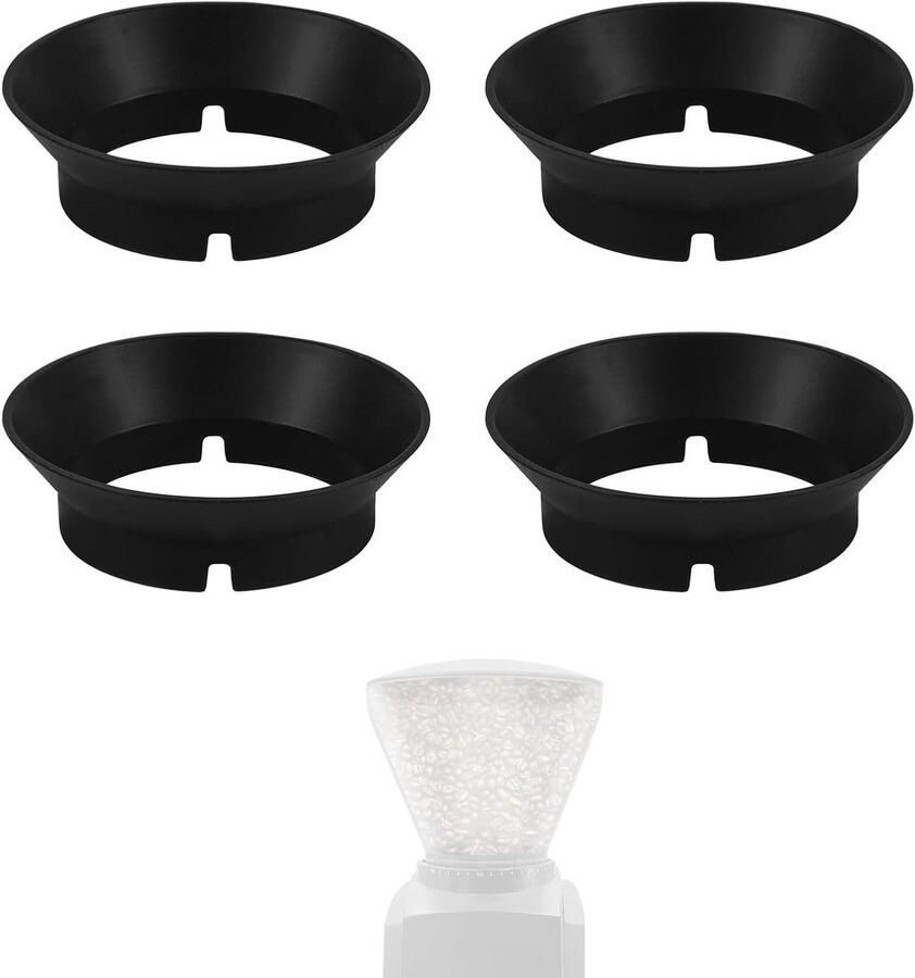 Vervangingspakking Koffiemolen Afdichtingsring Set Optimale Werking Duurzaam Siliconen Materiaal 4 Stuks Zwart