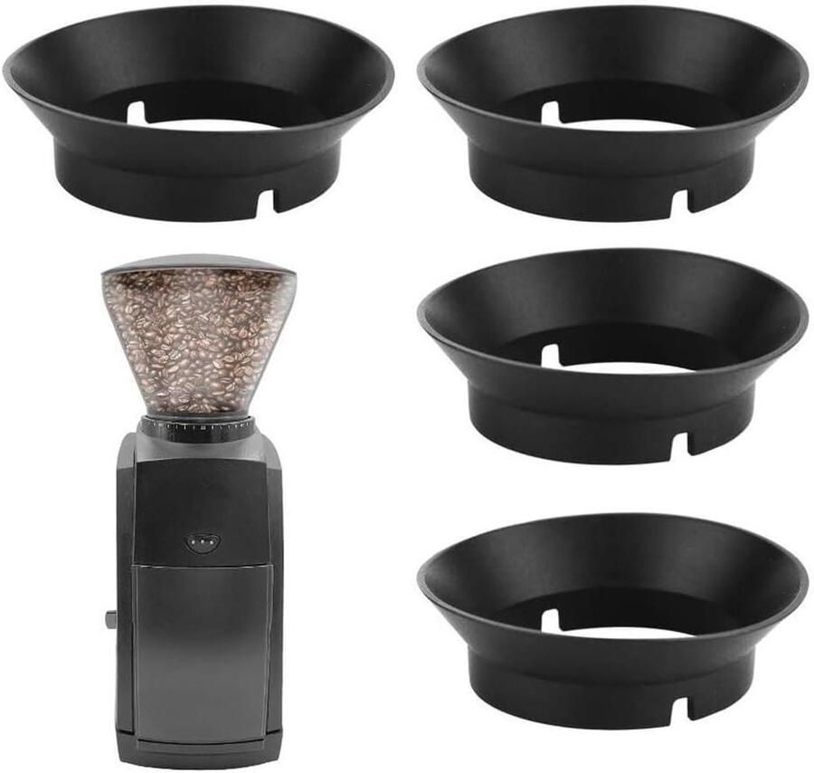 Vervangingspakking Koffiemolen Afdichtring Siliconen Malen Optimaliseren Set van Vier 62 mm Zwart