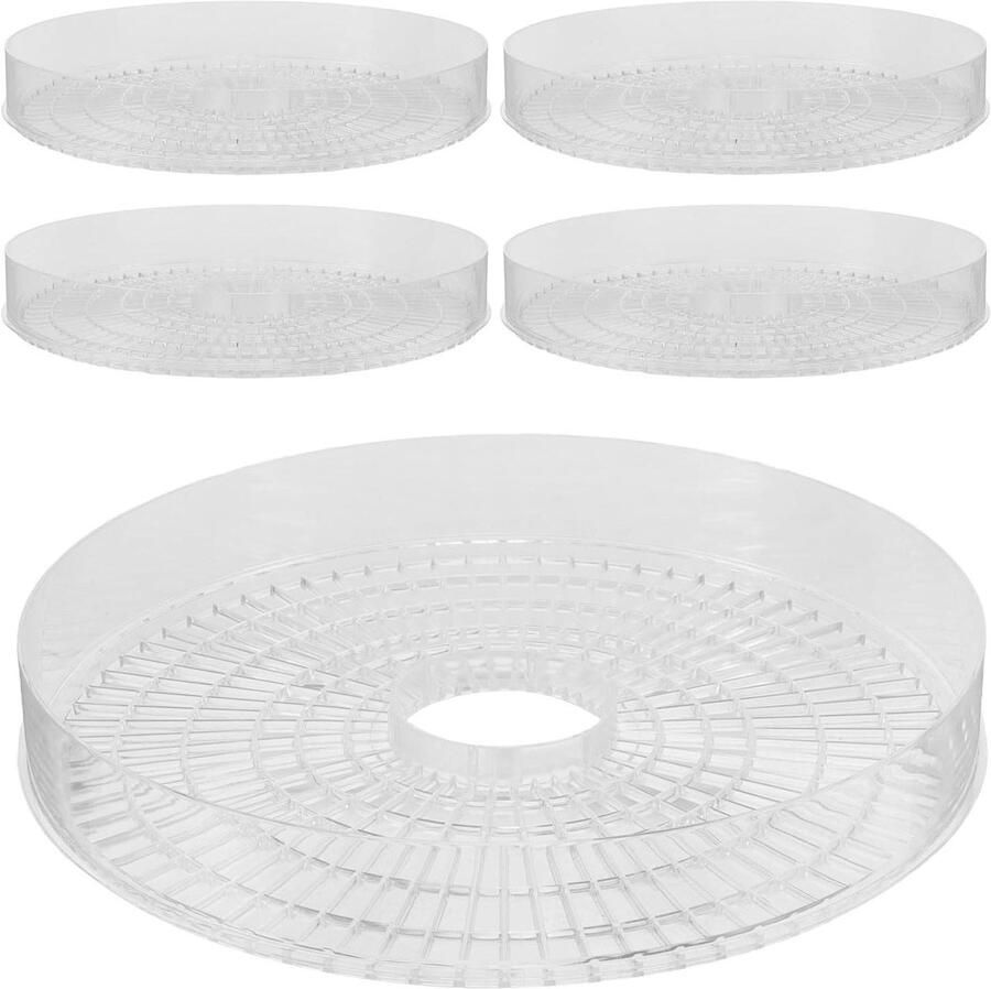 Vervangingsplaten Voedseldroger Droogplaten Fruitdroger Drogen van Voedsel Universele Compatibiliteit 27 cm Transparant