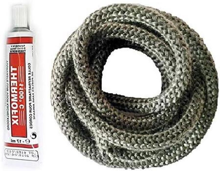 Vervangingsset Kachel Thermo Touw Oven Reparatie Hoge Temperatuur Bestendig 10 mm Zwart
