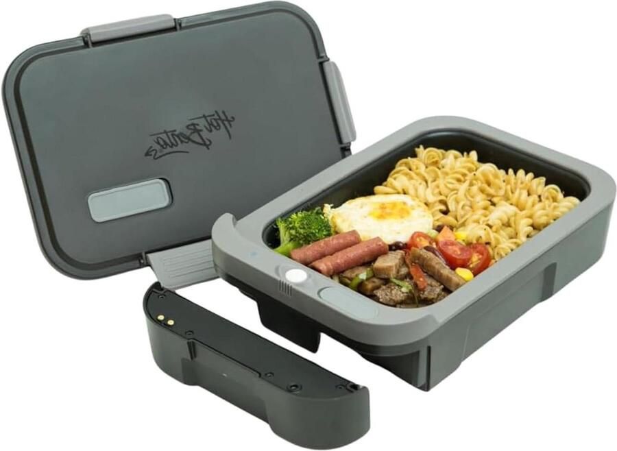 Verwarmbare Lunchbox Elektrische Maaltijd Warme Maaltijd Verwarmt Snel 28x20x10 cm Zwart