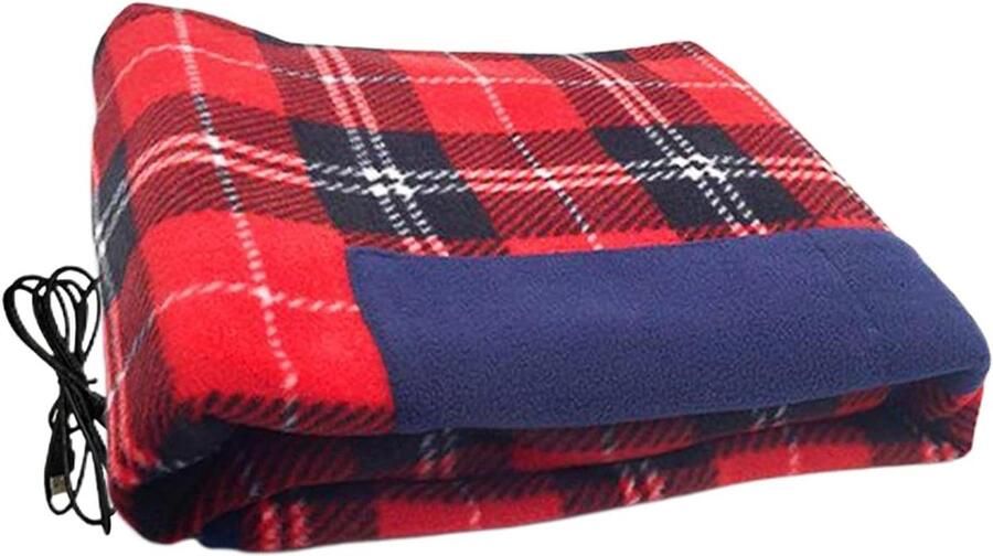 Verwarmde deken Elektrische plaid Lekker opwarmen Wasbaar met timer 88 x 65 cm Grijs