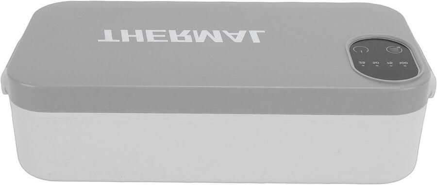 Verwarmde Lunchbox Elektrische Lunchtrommel Warme Maaltijden Onderweg Digitaal Display 3200cc Zilver