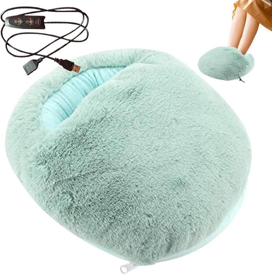 Verwarmde voetenwarmer Elektrisch kussen Voeten opwarmen Snelle verwarming 32 x 28 cm Grijs
