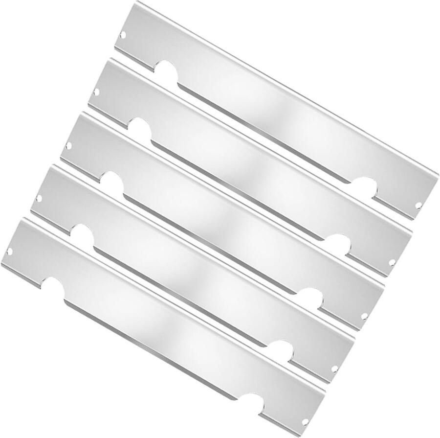 Verwarmingselement Grill Hitteplaat BBQ Buiten Koken Roestvrij Staal 46 x 16 cm Zilver