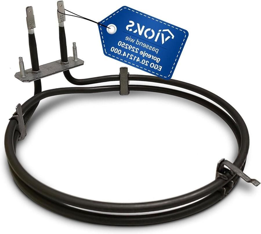 Verwarmingselement Oven Hetelucht Ring Oven Reparatie Eenvoudige Montage 195 mm Buiten Diameter Metaal