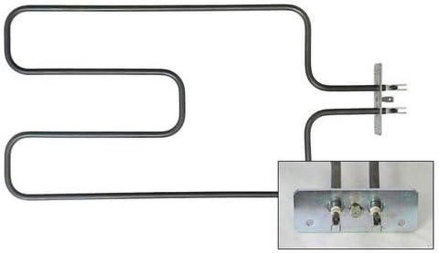 Verwarmingselement Oven Ovenonderdeel Apparaat Reparatie 1100 Watt Vermogen 230 Volt Zilver