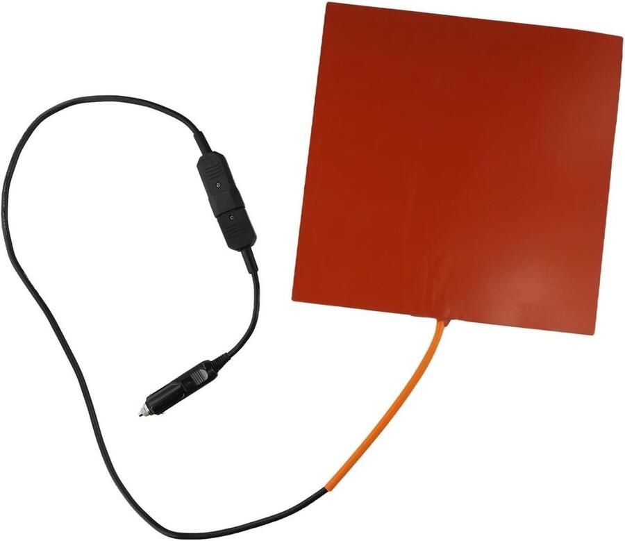 Verwarmingskussen Mat Warmhoudmat Siliconen Voedsel Warm Houden Ingebouwde Thermostaat 28 x 28 cm Oranje