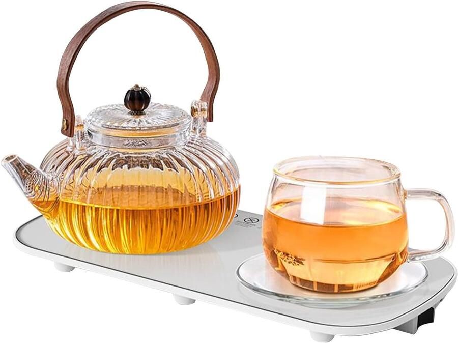 Elektrisch Warmhoudblad Geïsoleerde Borden Feestjes Buffet Gelijkmatige Warmte 30 x 18 cm Wit