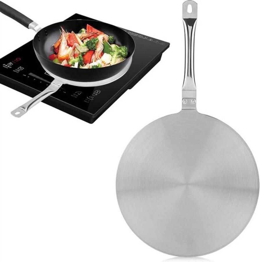 Verwarmingsplaat voor Inductiekookplaten Roestvrijstalen Pannendeksel Geschikt voor Gas en Elektrische Kooktoestellen 20 cm Kookaccessoires voor Thuisgebruik