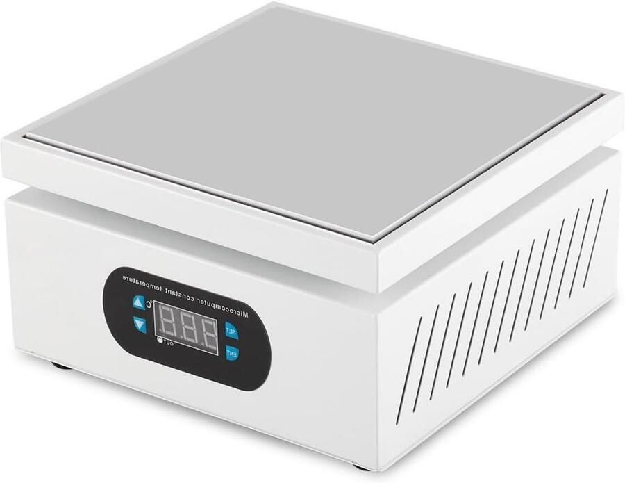 Verwarmingsplaat Warmhoudplaat Eten Warm Houden 550 Watt Vermogen 20 x 20 x 18 cm Zwart