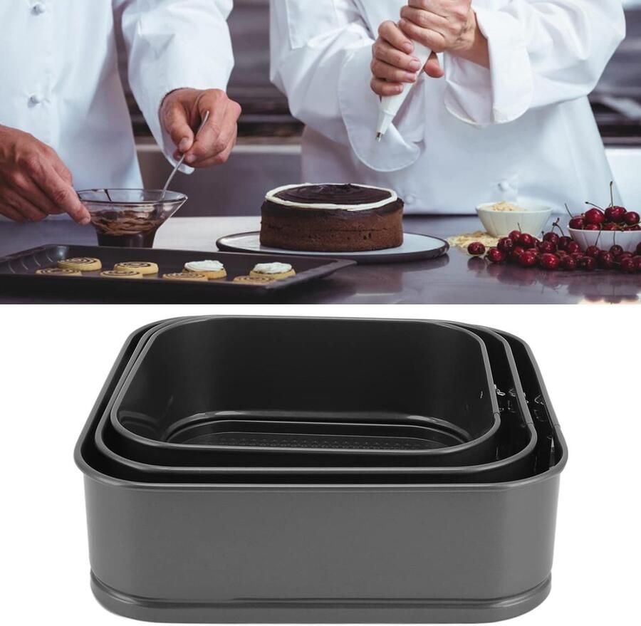 Verwijderbare Springvorm met Antiaanbaklaag en Lekvrije Bodem voor Cheesecake Pizza en Brood Veelzijdige Bakgereedschappen voor de Keuken (18 20 22)