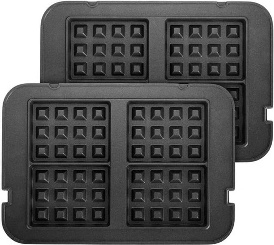 Verwisselbare Wafelplaten voor Contact- en Tafelgrill 4 Belgische Wafels