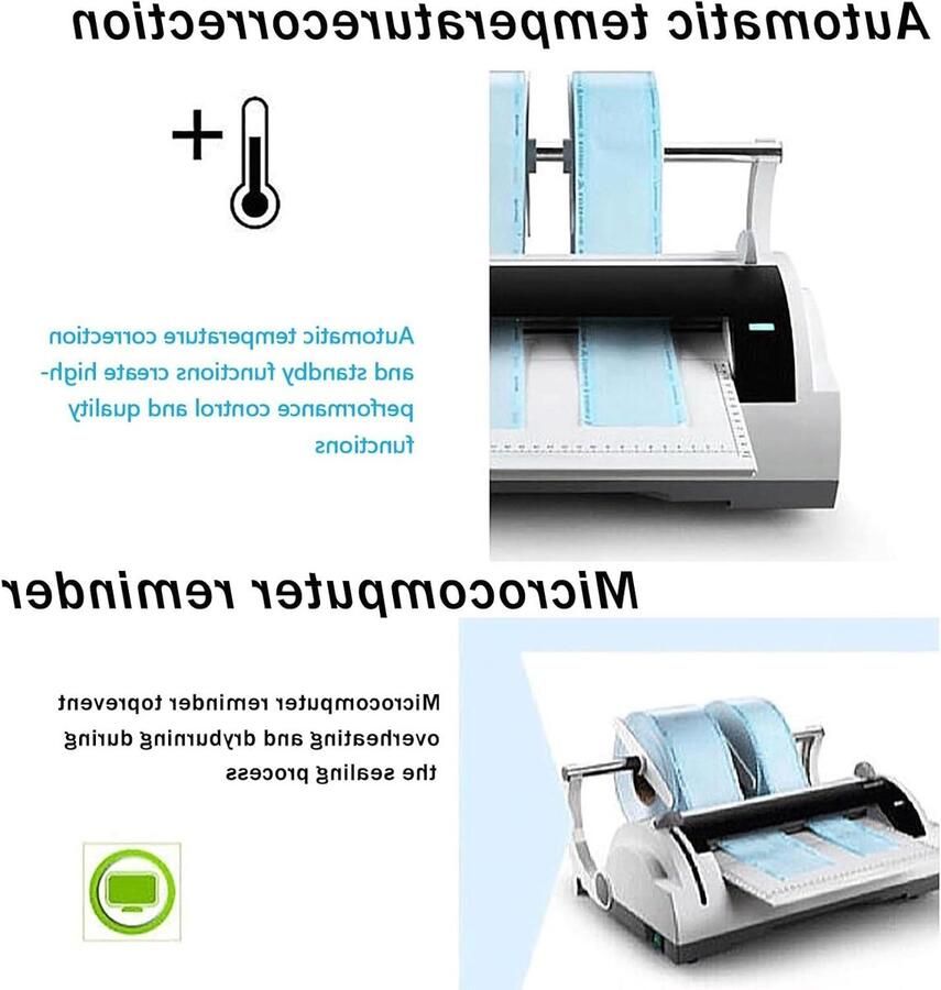 Verzegelende Machine Afsluitapparaat Sterilisatie Steriel Verpakken Automatische Temperatuurregeling 300mm Breed Wit