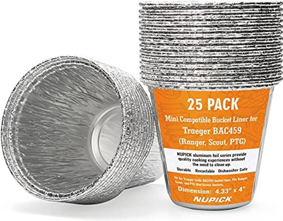 Vet Emmer Liners Grill Bakjes Grill Schoon Houden Hoge Temperatuur Bestendig 25 Stuks Aluminium