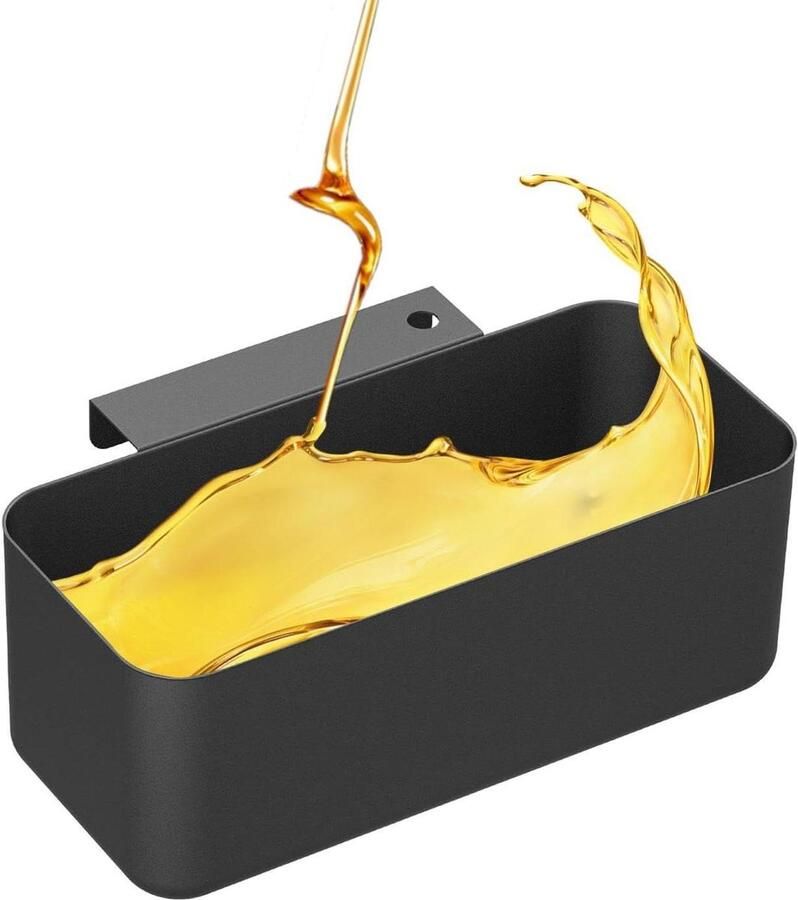 Vetbak Vervanging Folie Bak Grillen Schoonhouden Hoge Temperatuur Bestendig 18 cm Zwart