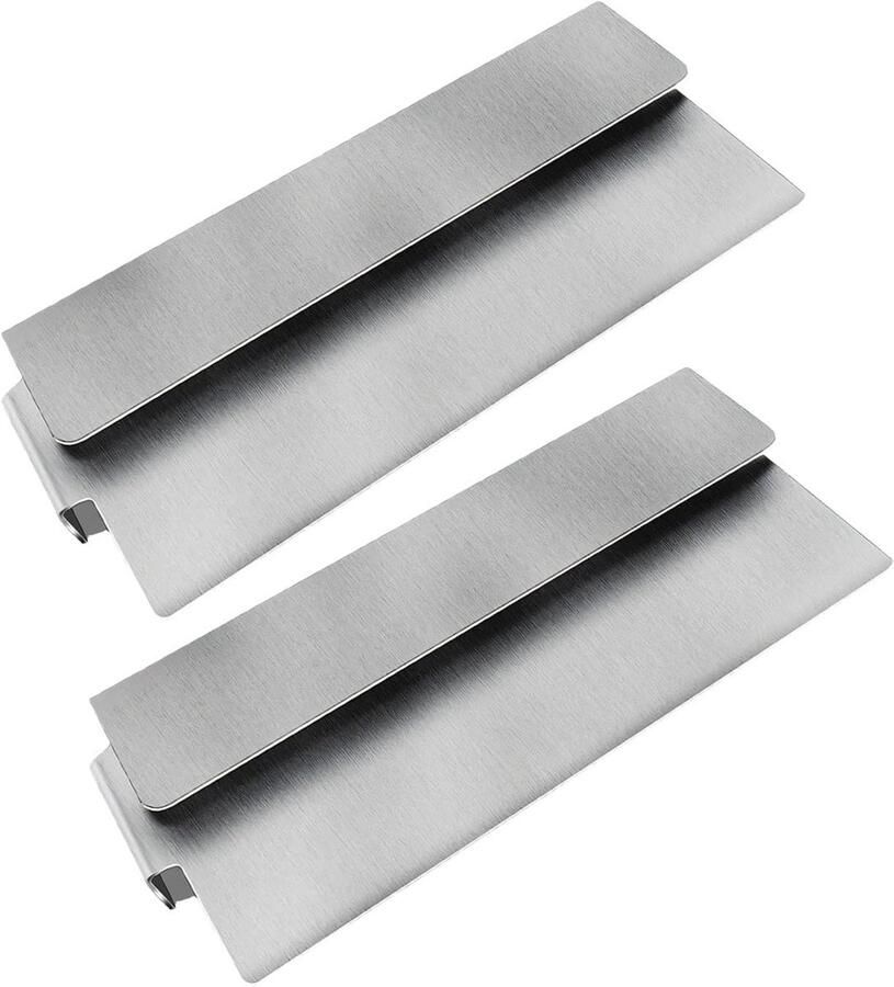Vetbeschermers Fornuis Vetvangplaten Barbecue Onderhoud Roestvrij Staal 5.5 inch Breed Zilver - Foto 1