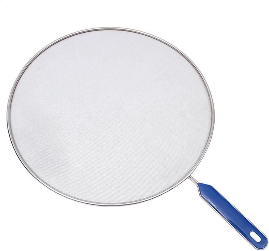 Vetbescherming Spatdeksel Keuken Koken Zonder Spatten Roestvrij Staal 33 cm Blauw - Foto 1
