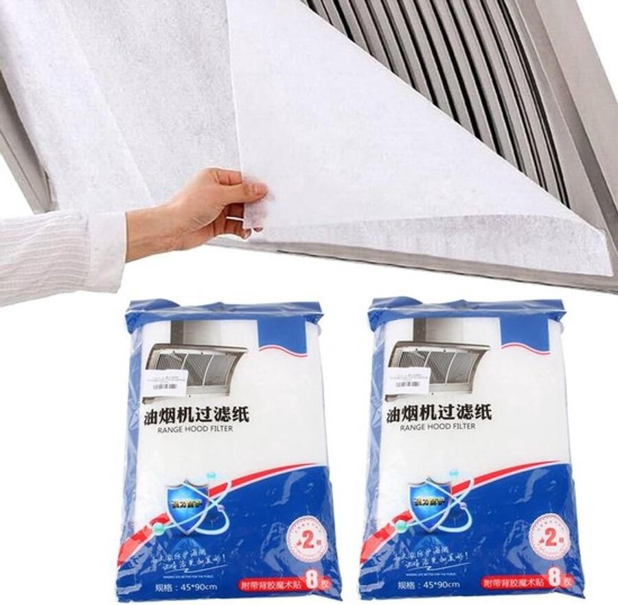 Vetfilters 2 Stuks Universele Afzuigkapfilters Vetfilter voor Afzuigkap Schokbestendig Materiaal Gezonde Keukenomgeving Eenvoudig Vervangen Afzuigkapfilter