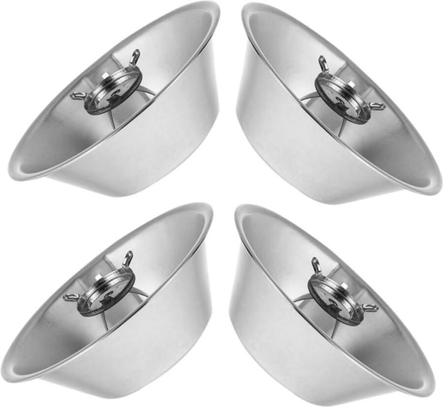 Vetopvangbak Afzuigkap Olieopvanger Kom Keuken Schoonhouden Roestvrij Staal 12 x 12 x 4 cm Zilver