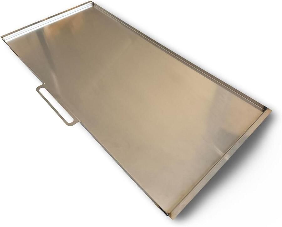 Vetopvangplaat Roestvrijstaal Druppelplaat Grill Barbecue Onderhoud Duurzaam V2A Staal 62x30 cm Zilverkleurig
