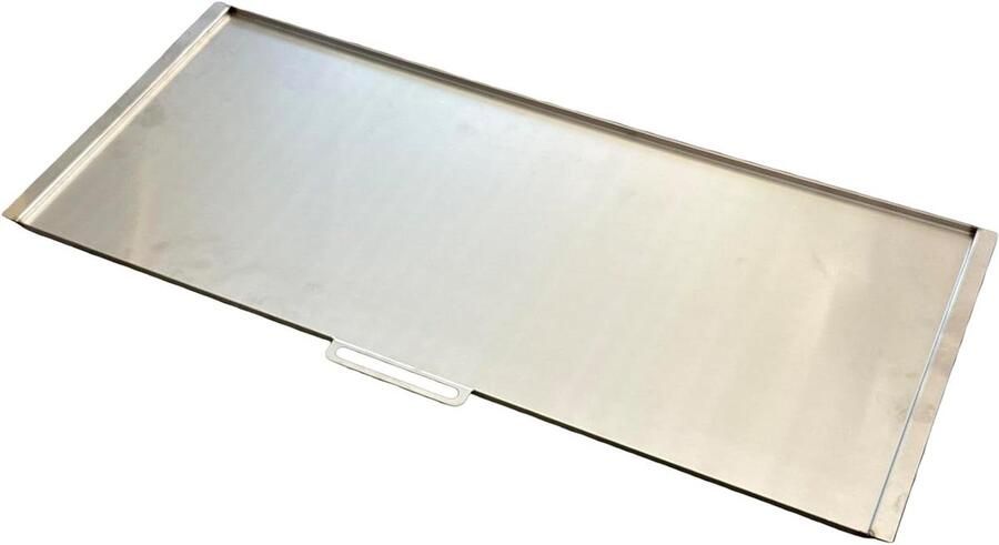 Vetopvangplaat Roestvrijstaal Lekbak Grill Barbecue Onderhoud Duurzaam V2A Staal 88x38 cm Zilverkleurig - Foto 1