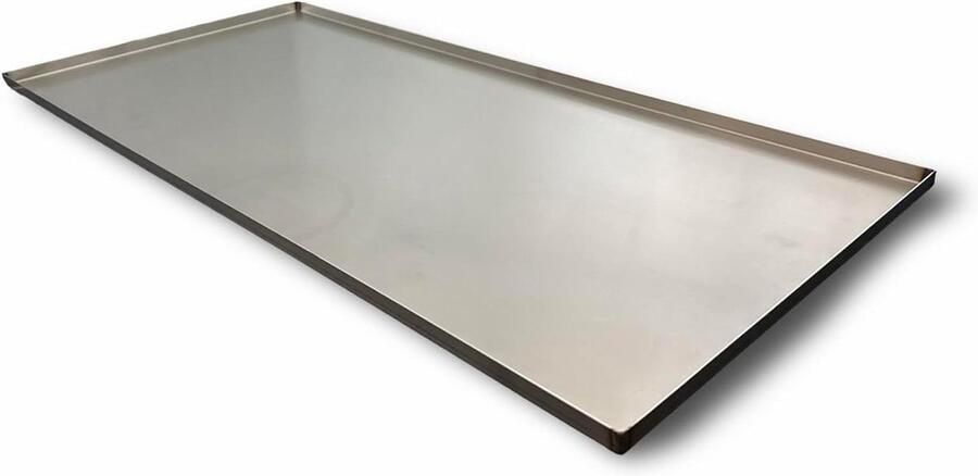Vetopvangplaat RVS Druppelplaat Grill Barbecue Onderhoud Roestvrij Staal V2A 525 x 262 mm Zilverkleurig